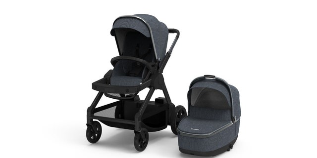 The Ella self-driving stroller, a hands-free motorized buggy with built-in sensors that can detect incoming obstacles to ensure the baby's safety.