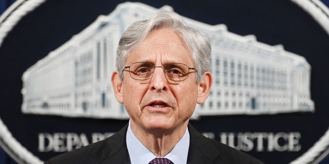 Attorney General Merrick Garland delivers a statement at the Department of Justice on April 26, 2021, in Washington, D.C. 