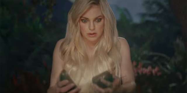 In the ad, Anna Faris is reminiscent of Eve from Adam and Eve and the Garden of Eden.