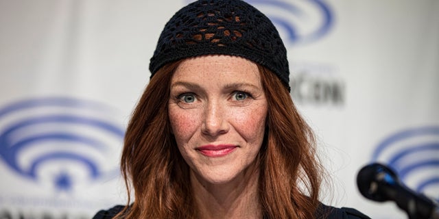 Annie Wersching appears at the "Star Trek: Picard" panel at WonderCon 2022.