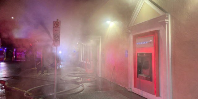 A two-alarm fire broke out at the Bank of America branch on Southeast 37th Avenue and Southeast Hawthorne Boulevard in southeast Portland at 3:15 a.m. on Dec. 31.