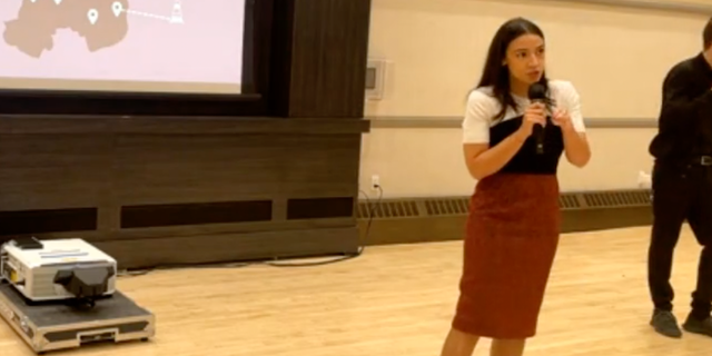 Rep. Ocasio-Cortez speaks at town hall event in the Bronx. 