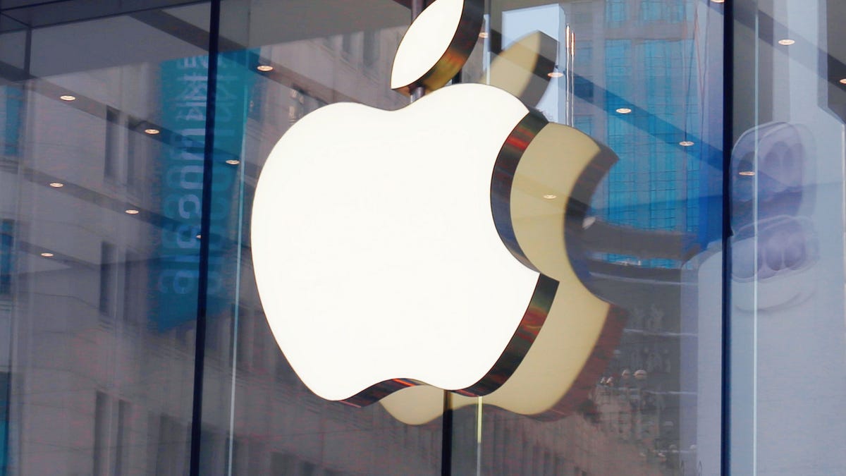 Apple logo on flagship store in Shanghai, China