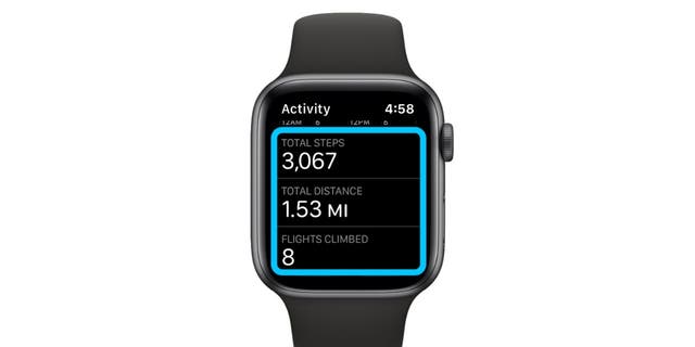 Using Apple Watch to count steps.