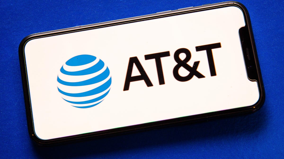 AT&T logo on a phone