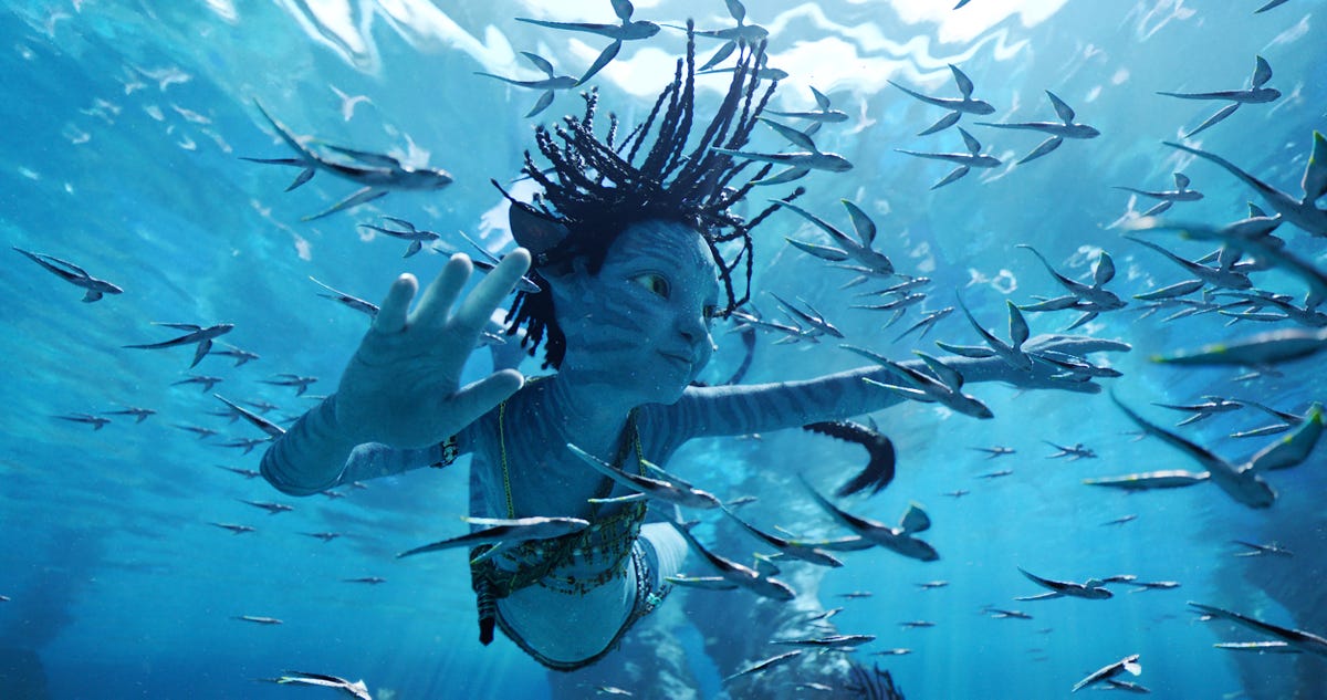 An underwater scene in Avatar: The Way of Water