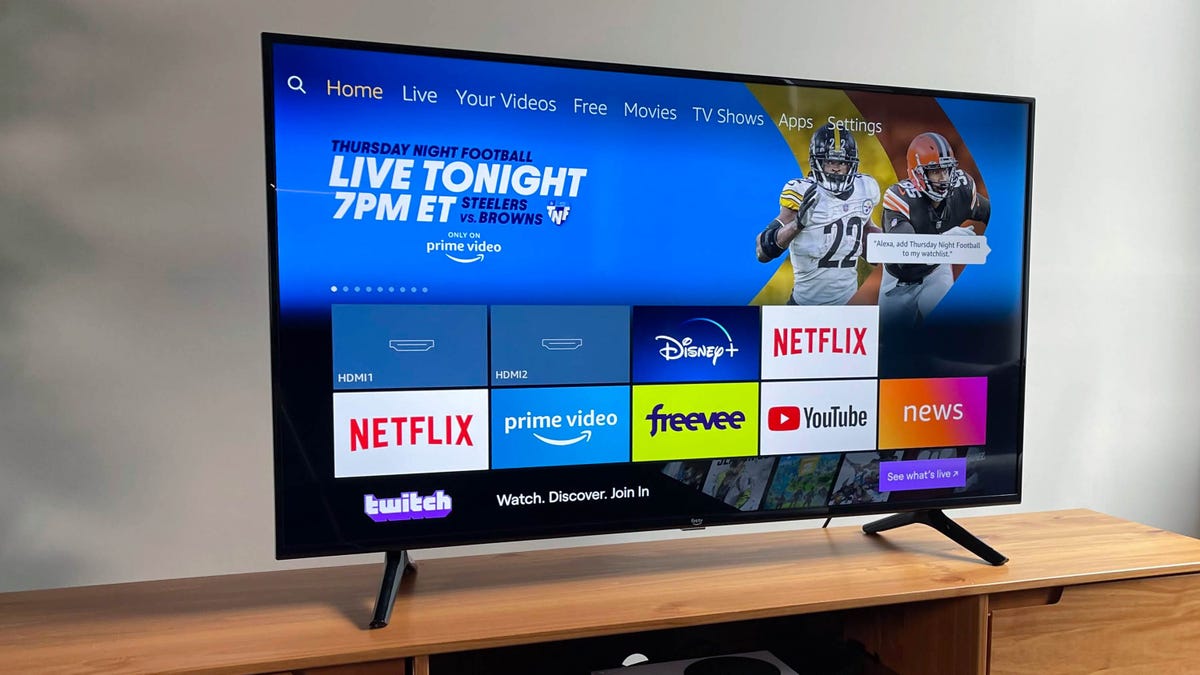 Fire TV 4-Series on a TV stand