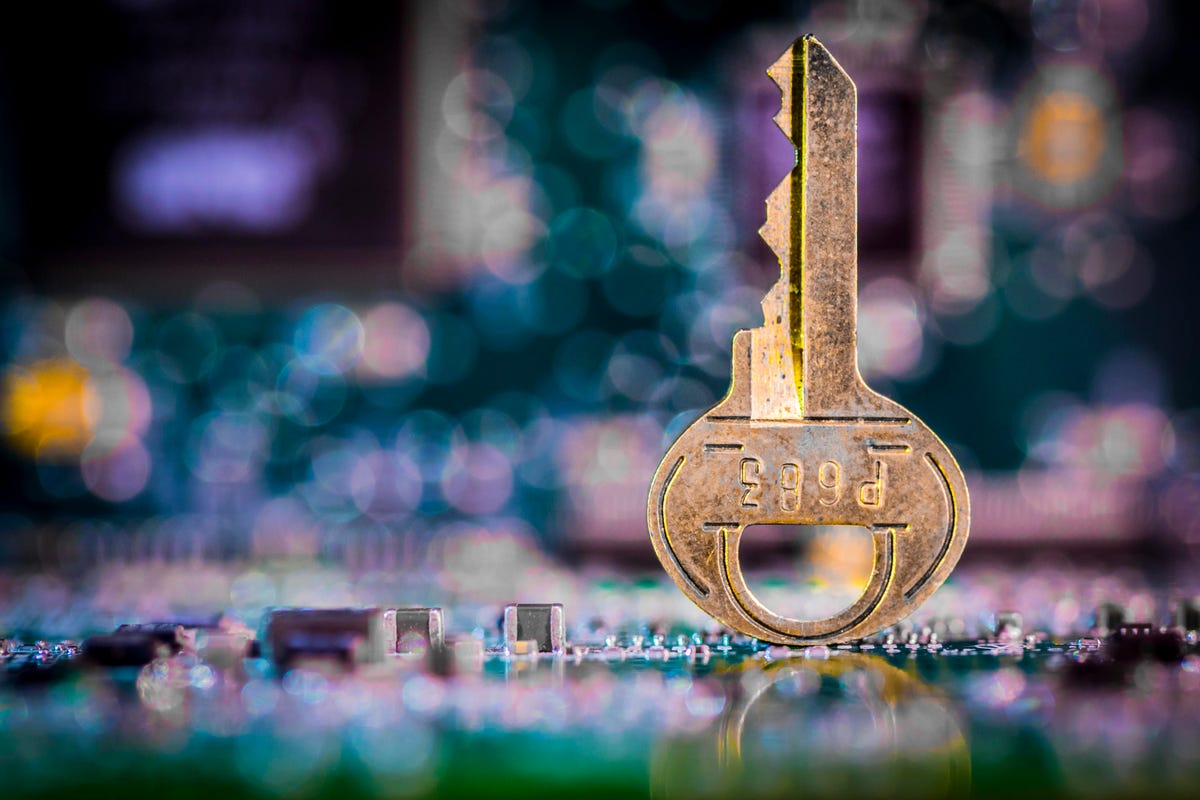 A close up shot of a key. 