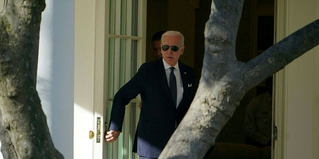 President Biden walks to the Oval Office of the White House on Jan. 16, 2023, after returning from a weekend in Wilmington.