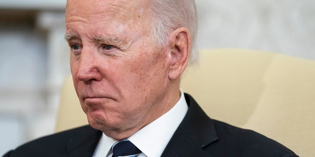 President Joe Biden during a meeting in the Oval Office of the White House, Friday, Jan. 13, 2023, in Washington. 