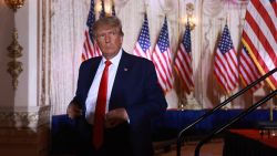 PALM BEACH, FLORIDA - NOVEMBER 15: Former U.S. President Donald Trump leaves the stage after speaking during an event at his Mar-a-Lago home on November 15, 2022 in Palm Beach, Florida. Trump announced that he was seeking another term in office and officially launched his 2024 presidential campaign.