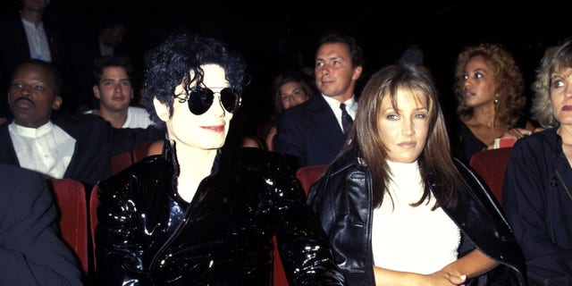 Michael Jackson and Lisa Marie Presley during the 12th Annual MTV Video Music Awards at the Radio City Music Hall in New York, New York, in 1995.