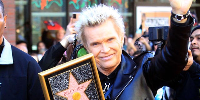  Billy Idol was honored with a star on the Hollywood Walk of Fame on Friday.