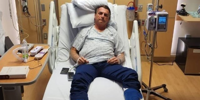 Former Brazilian President Jair Bolsonaro was treated at a hospital in Central Florida Monday for abdominal pains. 