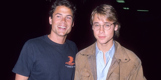 Rob Lowe and his brother, actor Chad Lowe, in 1989.