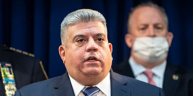 NEW YORK, UNITED STATES - 2022/01/04: Brooklyn District Attorney Eric Gonzalez speaks during press conference in District Attorney office. (Lev Radin/Pacific Press/LightRocket via Getty Images)