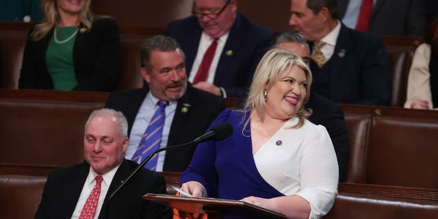 Rep. Kat Cammack, R-Fla., accused Democrats of bringing popcorn, booze and blankets to the House floor during her nomination speech for Kevin McCarthy.