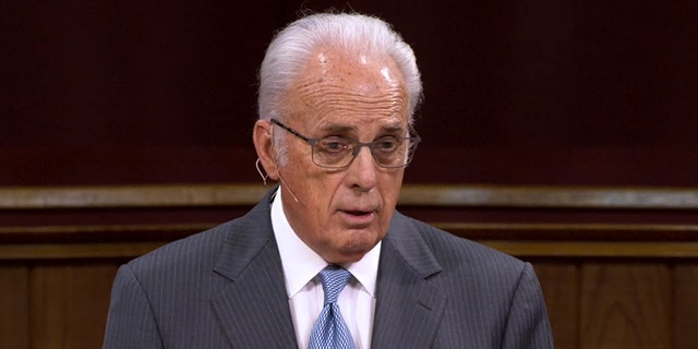 Pastor John MacArthur preaches at Grace Community Church in Los Angeles.