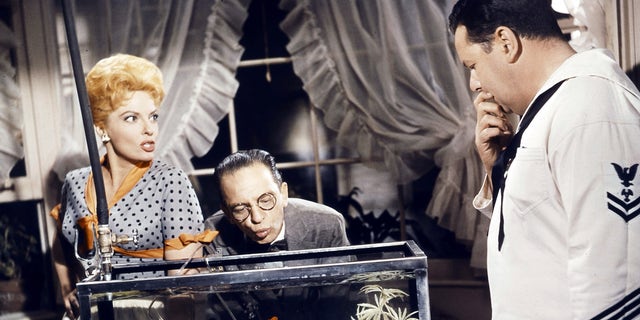 Carole Cook, Don Knotts and Jack Weston in a scene from the film "The Incredible Mr. Limpet" 1964.