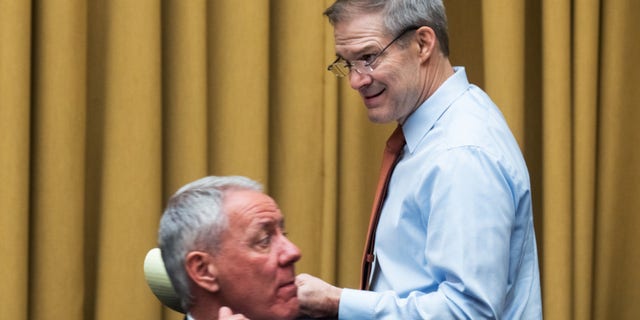 House Judiciary Committee Chairman Jim Jordan, right, and Rep. Ken Buck