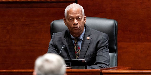 Rep. Hank Johnson questions Attorney General Merrick Garland during a House Judiciary Committee oversight hearing on Capitol Hill on Oct. 21, 2021.