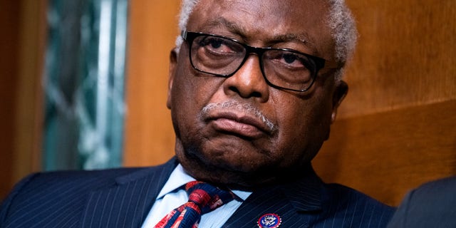 House Majority Whip Jim Clyburn, D-S.C., listens to DeAndrea Gist Benjamin, of South Carolina, nominee to be U.S. Circuit Judge for the Fourth Circuit, testify during her Senate Judiciary Committee confirmation hearing on Tuesday, Nov. 15, 2022.