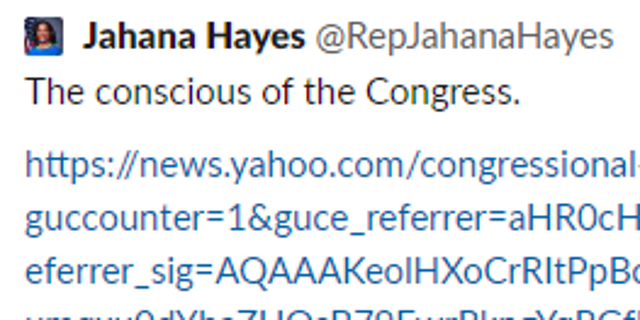 Rep. Jahana Hayes deleted Twitter post.
