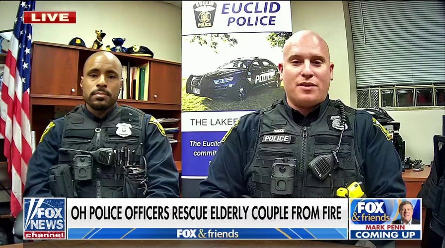 Ohio police officers save elderly couple from Christmas Eve house fire