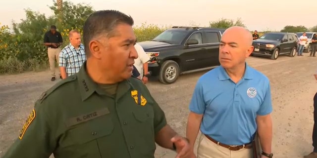 DHS Secretary Alejandro Mayorkas visited the U.S. southern border last year as illegal border crossings continued to surge.