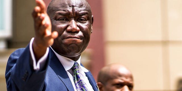 Attorney Ben Crump speaks at a press conference outside the federal courthouse on July 15, 2020, in Minneapolis, Minnesota. 