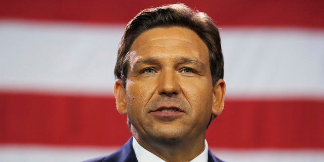 TAMPA, FL - NOVEMBER 08: Florida Gov. Ron DeSantis gives a victory speech after defeating Democratic gubernatorial candidate Rep. Charlie Crist during his election night watch party at the Tampa Convention Center on November 8, 2022 in Tampa, Florida.