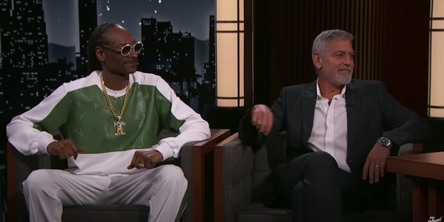 Snoop Dogg and George Clooney were guests on "Jimmy Kimmel Live."