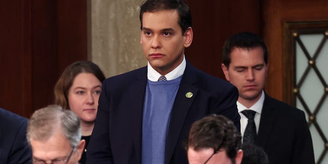 Rep.-elect George Santos waits for the start of the 118th Congress in the House Chamber of the U.S. Capitol on Jan. 3, 2023.