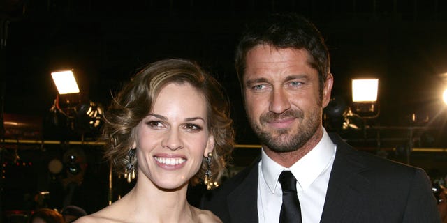 Hilary Swank and Gerard Butler at the premiere of Warner Bros.' "P.S. I Love You" in December 2007.