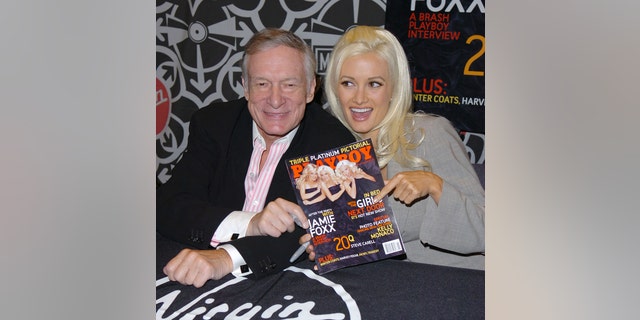 Holly Madison, a former Playboy Bunny, right, was one of Hugh Hefner's girlfriends from 2001 to 2008.