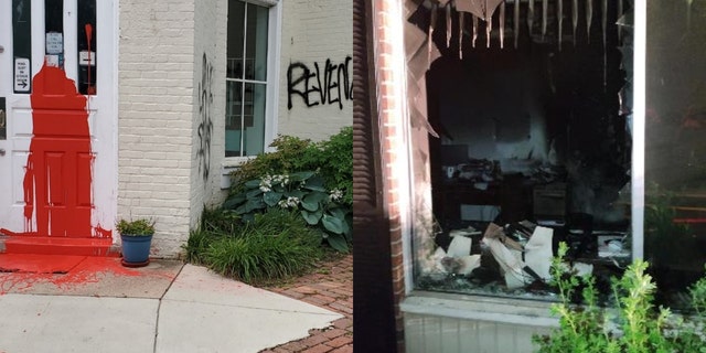 Graffiti and red paint found at the Capitol Hill Pregnancy Center in Washington, D.C. | A pro-life pregnancy center's office building in Buffalo, New York, was vandalized and the scene of suspected arson.