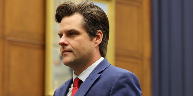 Rep. Matt Gaetz (R-FL), pictured here, allegedly told GOP Leader Kevin McCarthy of California that he doesn't care if the speaker stalemate ended with a Democrat leading the House.