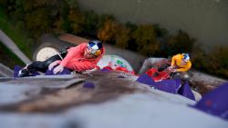 Janja Garnbret climbs on the Trbovlje Chimney in Trbovlje, Slovenia on October 13, 2020 // Jakob Schweighofer/Red Bull Content Pool // SI202011090255 // Usage for editorial use only //