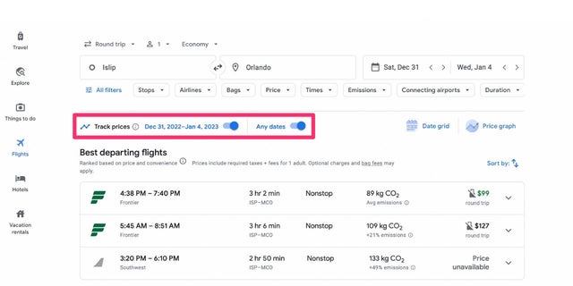 Book Flights on Google Flights
