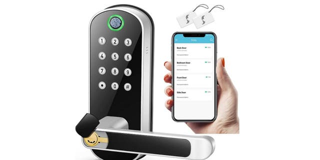 Sifely Keyless Entry Door Lock allows access to your home through fingerprint, code, fob and the app.
