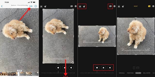 This tool lets your crop or rotate your iPhone video.