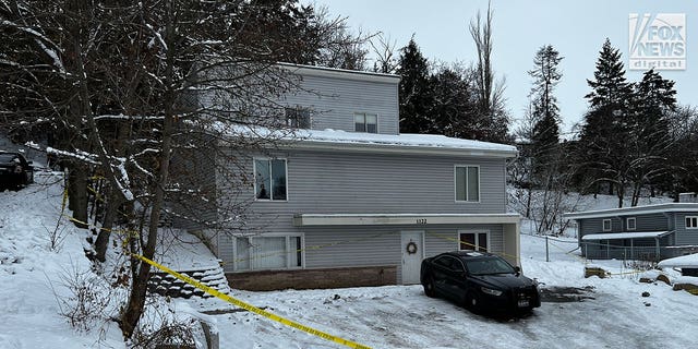 General views of the home in Moscow, Idaho, Sunday, Dec. 4, 2022, where a quadruple homicide took place last month.