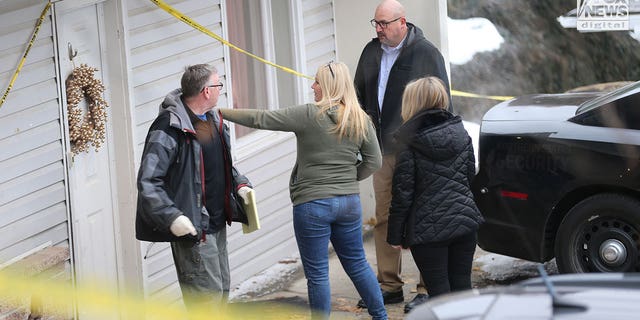 Investigators visit King Road crime scene on January 3, 2023. The house was the scene of a quadruple homicide in November last year, the victims all being students at the University of Idaho.