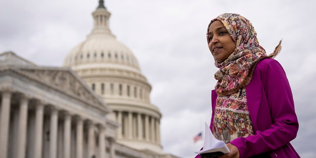 Rep. Ilhan Omar, D-MN, outside the U.S. Capitol on January 26, 2023, in Washington, DC. 