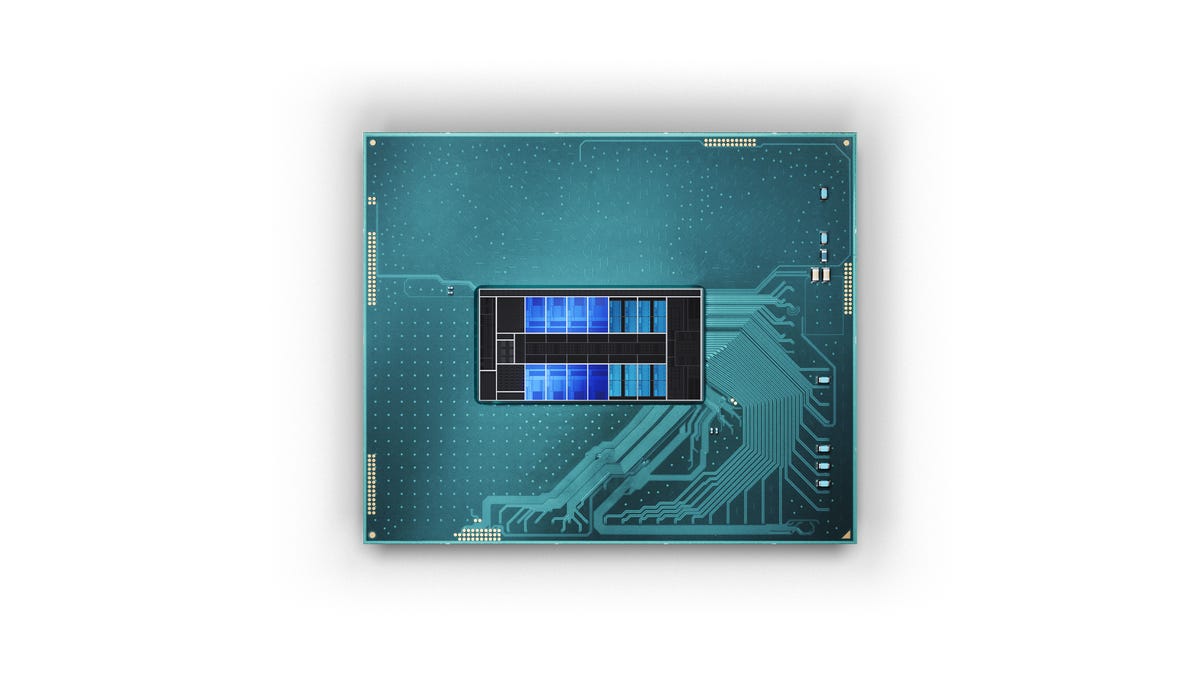 An illustration of the 13th-gen HX processor die