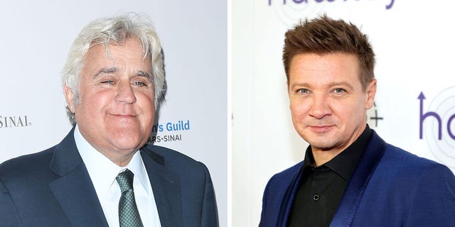 Jay Leno joked his motorcycle accident was caused when he turned a corner "and crashed into Jeremy Renner's snowplow."