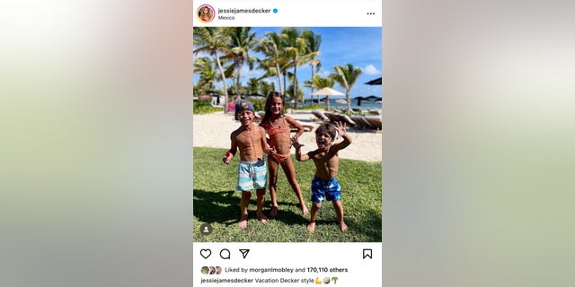 Jessie James Decker responded to critics in the comments of an Instagram post showing her kids in bathing suits.