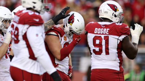 JJ Watt is overcome with emotion as he is taken out of the game near the end of fourth quarter against the San Francisco 49ers.