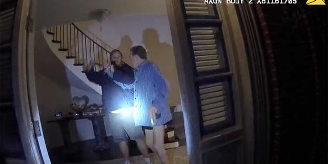 Screen grab from body cam video following the alleged assault on Paul Pelosi by David De Pape in San Francisco on October 28, 2022. 