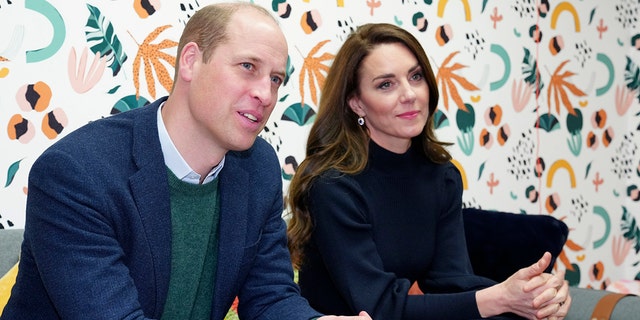 Prince William and Kate Middleton, the Prince and Princess of Wales, visit the Open Door Charity, a charity focused on supporting young adults with their mental health, using culture and creativity as the catalyst for change, in Birkenhead, England, on Thursday.
